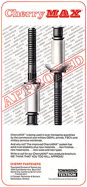 Textron CherryMax Blind Riveting System                          