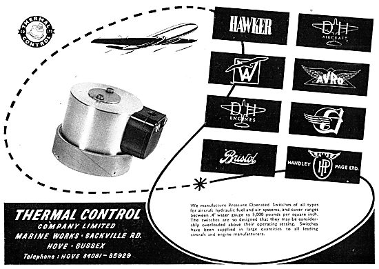 Thermal Control  Pressure Switches                               