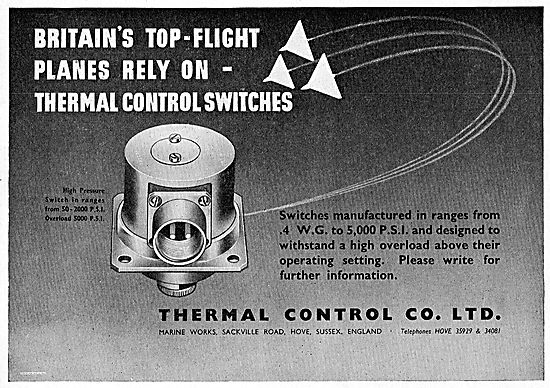 Thermal Control Aircraft 5000psi Thermal Control Switches        