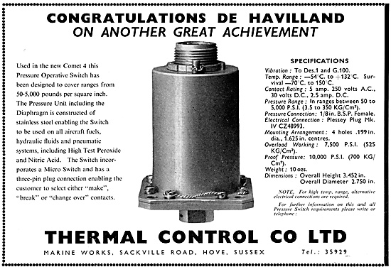 Thermal Control Switches                                         