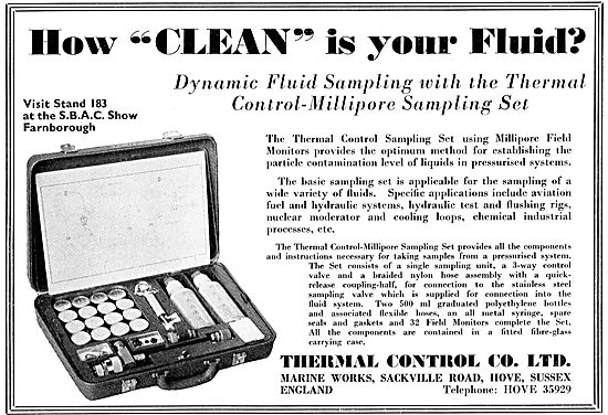 Thermal Control Dynamic Fluid Sampling Sets. Millipore           