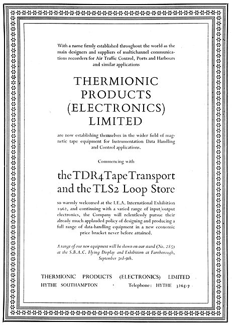 Thermionic Products Electronics - TDR4 Tape Transport & TLS 2    