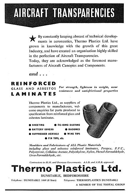 Thermo-Plastics : Fibre Glass Laminates. Asbestos Laminates      