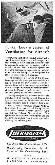 Thermotank Aircraft Ventilation Punkah Louvres                   