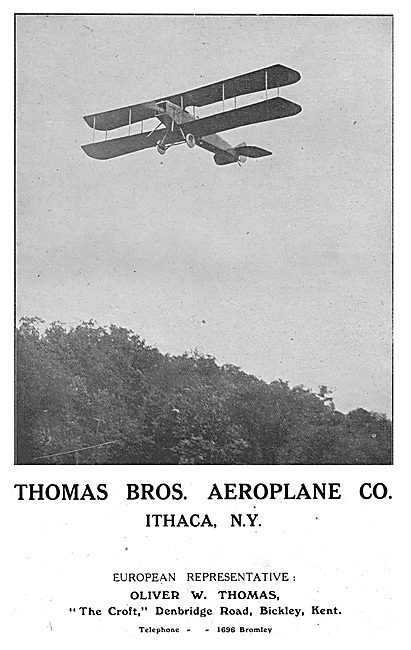 Thomas Bros Aeroplane Co Ithaca N.Y.                             