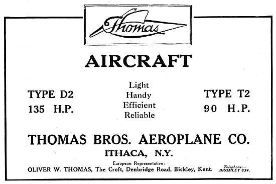 Thomas Brothers Aeroplane Co -  Thomas D2 Thomas T2              