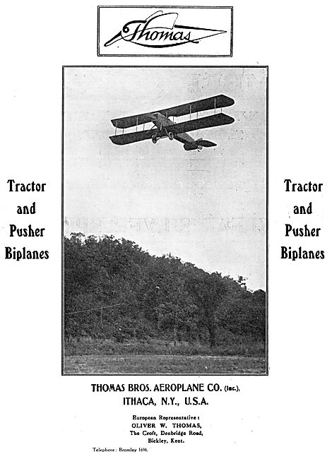 WW1 Thomas Aeroplanes - 1916                                     