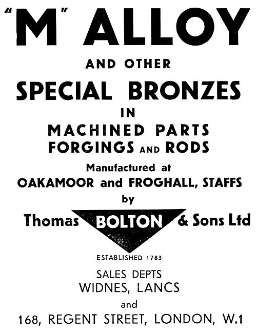 Thomas Bolton & Sons.  'M' Ally & Special Bronzes. Forgings      