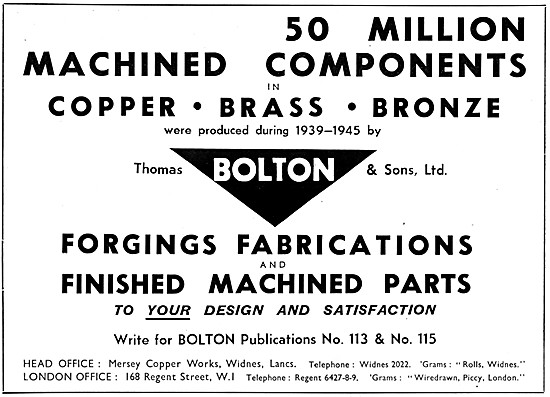 Thomas Bolton Copper Brass Bronze Products Forgings Fabrication  