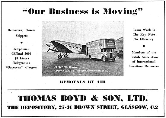 Thomas Boyd Brown Street Glasgow - Aircraft Shippers & Packers   