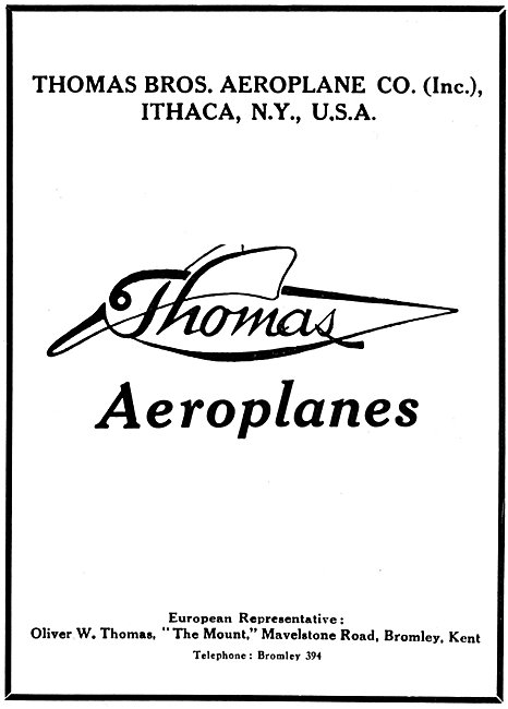 Thomas Aeroplanes 1915                                           