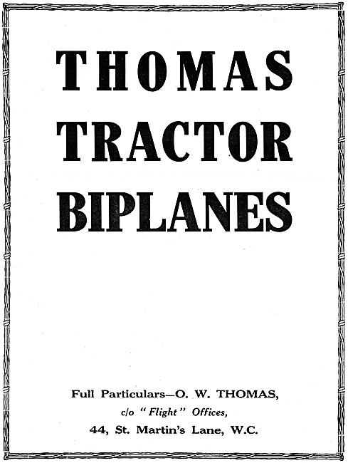 Thomas Tractor Biplanes                                          