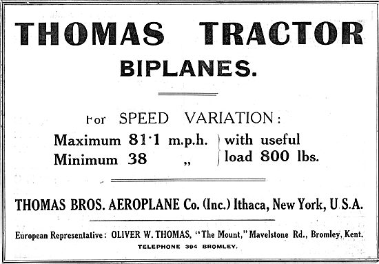 Thomas Tractor Biplanes - Speed Variation 38 - 81 MPH            