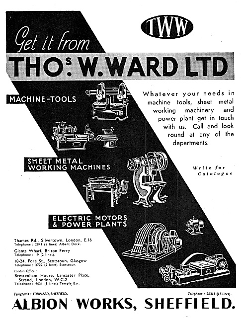 Thomas Ward. Machine Tool s & Accessories                        