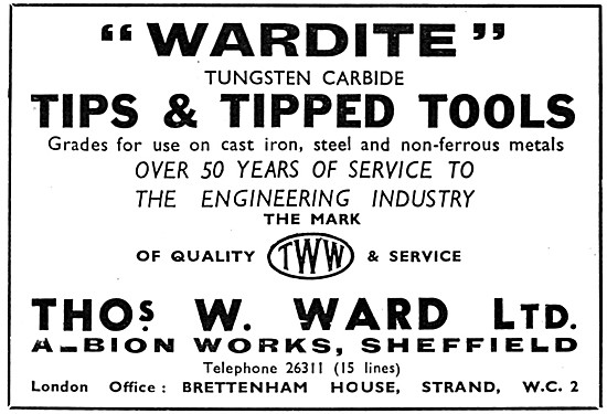 Thomas Ward. Machine Tool Accessories - WARDITE Tools & Tips     