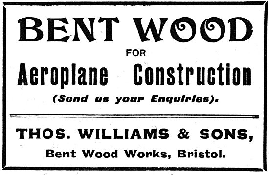 Thomas Williams & Sons - Bent Wood For Aircraft Construction     