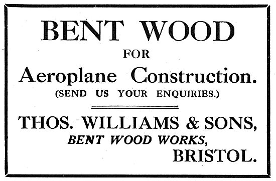 Thomas Williams & Sons - Bent Wood For Aircraft Construction     