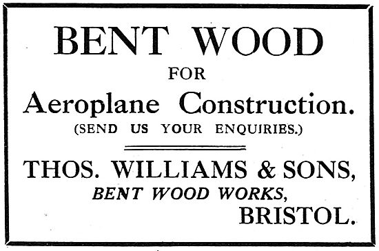 Thomas Williams & Sons - Bent Wood For Aircraft Construction     