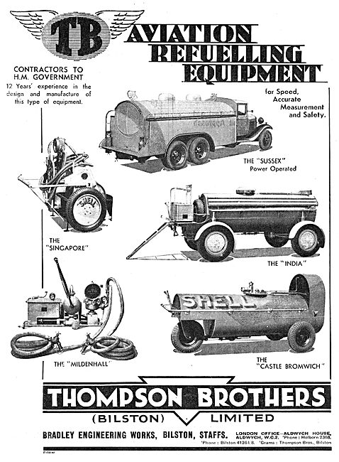 Thompson Brothers Aircraft Fuellers: The Sussex : India          