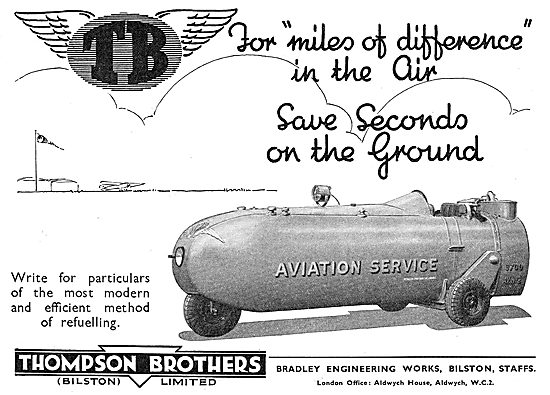 Thompson Brothers 3 Wheeler Mobile Aircraft Refuelling Tenders   