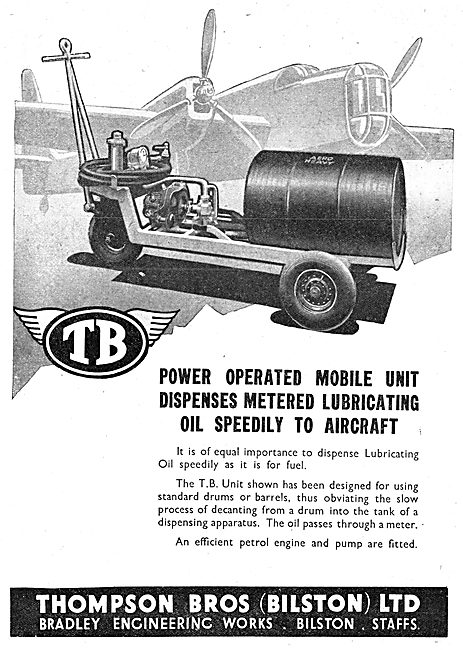 Thompson Brothers Power Operated Mobile Oil Replenishment Unit   