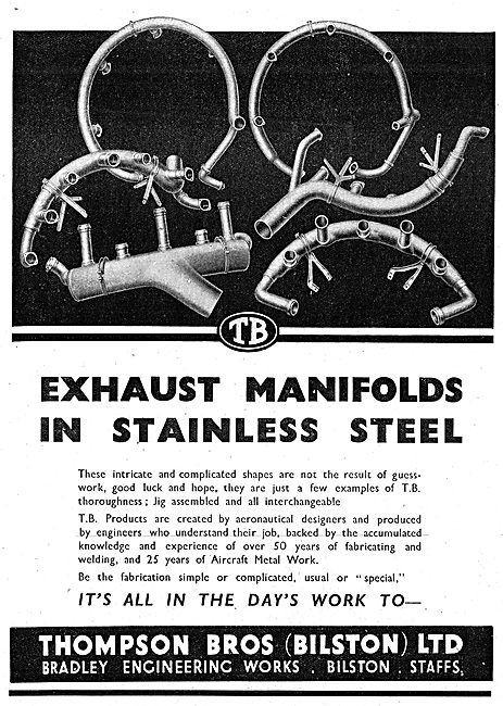 Thompson Brothers Stainless Steel Exhaust Manifolds              