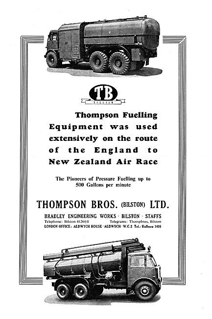 Thompson Brothers Aircraft Refuelling Vehicles                   
