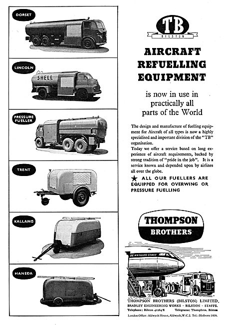 Thompson Brothers Range Of Aircraft Refuellers                   