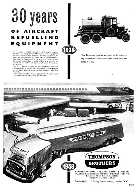 Thompson Brothers Aircraft Refuellers 1958                       