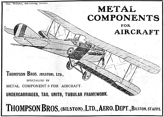 Thompson Brothers. Bilston - Manufacturers Of Aircraft Components