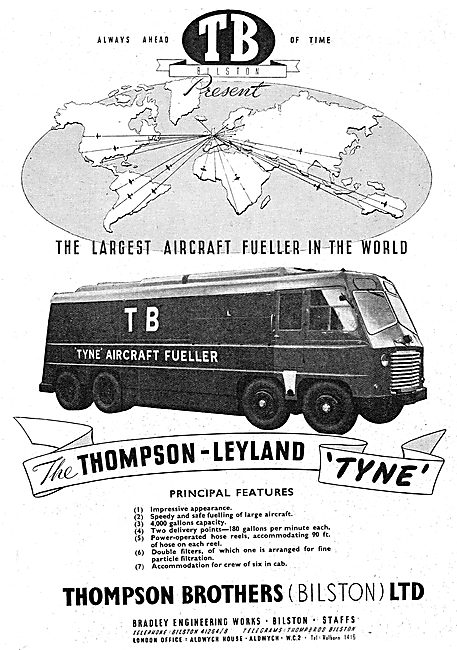 Thompson Brothers. Thompson-Leyland Tyne Aircraft Refueller 1950 