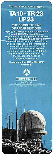 Thomson-CSF 3TA 10-TR 23 LP 23 Radar Stations                    