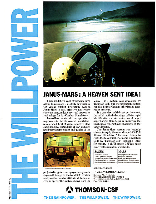 Thomson-CSF Janus-Mars Air Combat Simulator                      