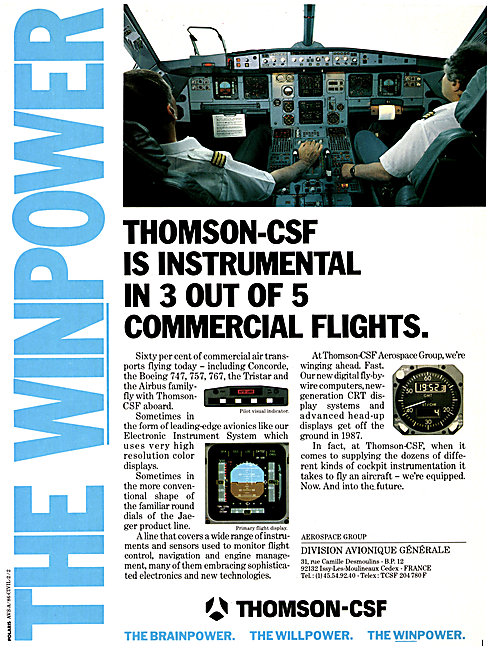 Thomson-CSF Avionics EFIS                                        