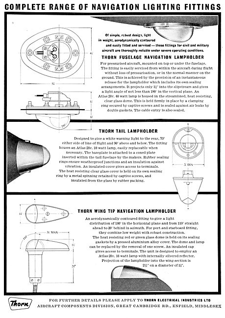 Thorn Electrical Components - Aircraft Navigation Lights         