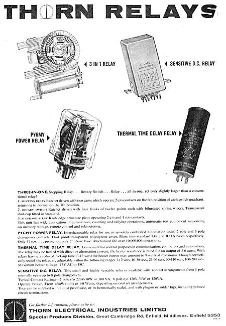 Thorn Relays For Aircraft Electrical Systems                     