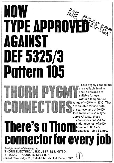 Thorn Electrical Components : DEF 5325/3 Pygmy Connectors        