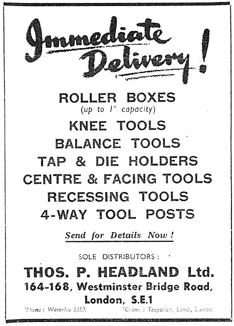 Thomas Headland Lathe Tools - Euco Turret Tools                  