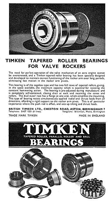 Timken Bearings For Aircraft                                     