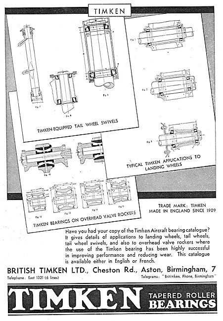 Timken Bearings For Aircraft                                     