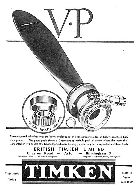 Timken Bearings                                                  