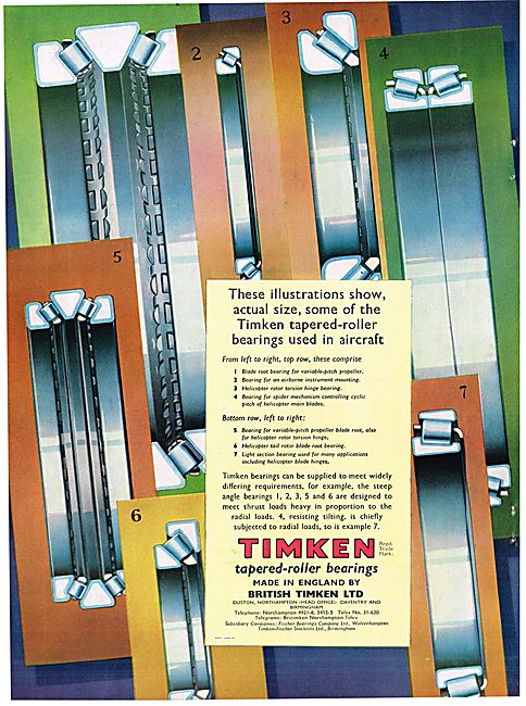 Timken Tapered Roller Bearings For Aircraft                      