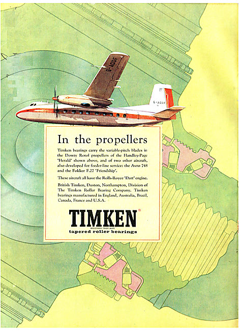 Timken Bearings Used In F27 & Avro 748 Propellers                