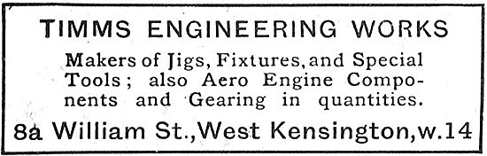 Timms Engineering Works - Jigs & Fixtures For Aircraft Work      