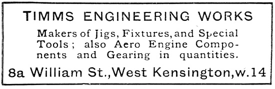 Timms Engineering Works - Jigs & Fixtures For Aircraft Work      