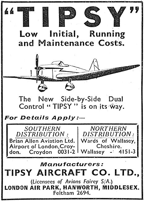 Tipsy Aircraft Hanworth                                          