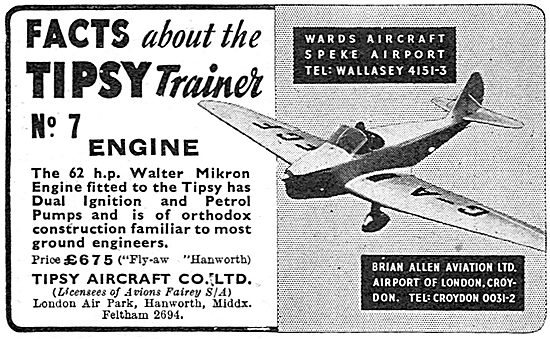 Tipsy Trainer Facts #7 Engine. 62 HP Walter Mikron               