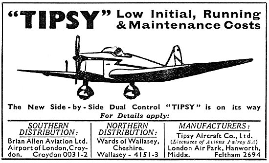 Tipsy Aircraft 1938                                              