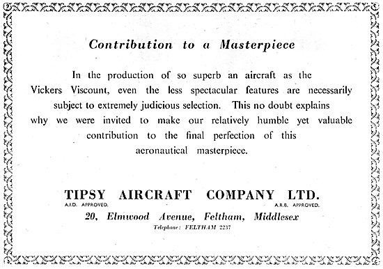 Tipsy Aircraft  - Component Manufacturing & Fabrication          