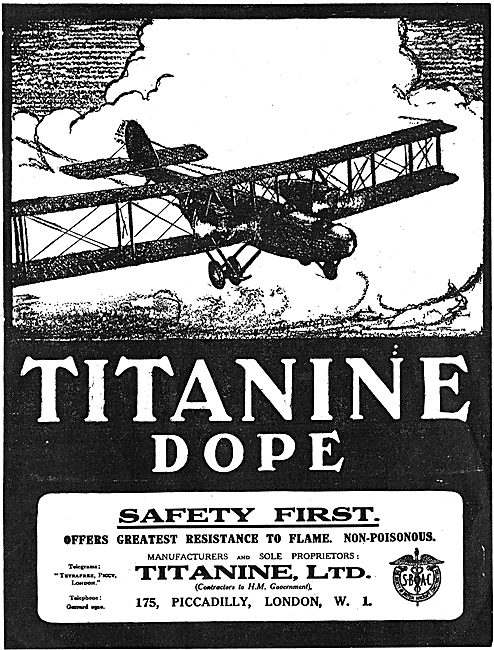 Titanine Flame Resistant  Aeroplane Dope                         